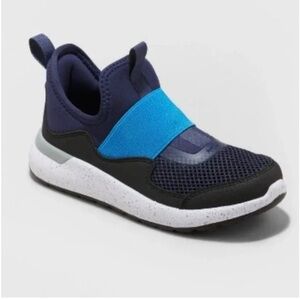 Kids' Fern Slip-On Performance Sneakers - Black/Blue - All in Motion